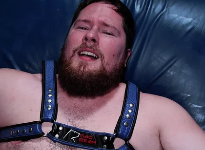 Leather Dungeon Sling Chained Boy Swings on Thick Meat, Throat Trained Sloppy