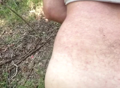 Cruising Straight Guy Gets Bent Over a Tree