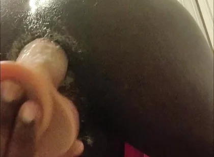 Thick Femboy Creaming On thick Dildo