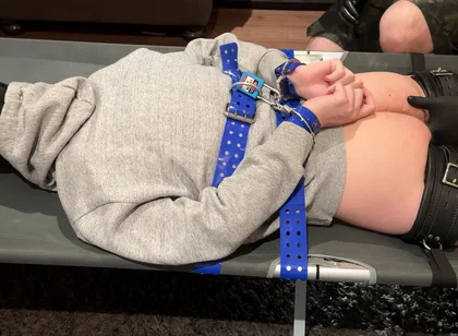 Twink Strapped Face Down Ass Play and Sounding