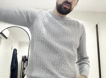 Hot Mature Stepdaddy Jerking off and Showing Ass