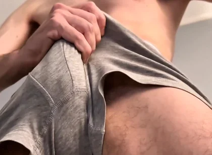 Male Dirty Talking While Cumming in Underwear - Loud Moaning Solo Orgasm