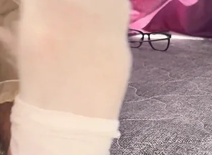 A University Rests Her Feet on Her Face so That the Adorers