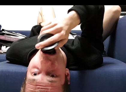 Fucking My Throat with This Dildo