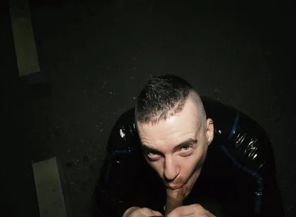 Rubber boy night walk piss