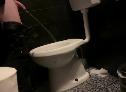 Amateur Straight Boy Caught Peeing in a Bar Restroom