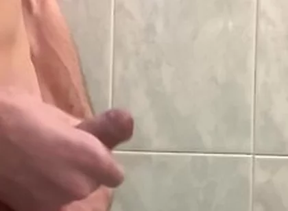 Young Guy Jerks Off His Fat Cock And