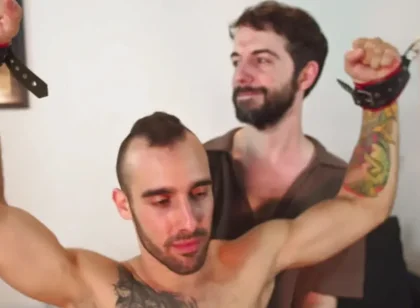 Psm Tickling - Matteo Breaks Ropes Tickling Cute Latin Hunk Leons Pits, Feet