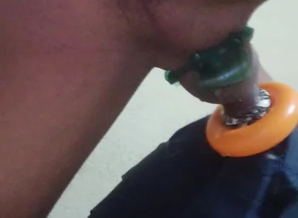 Skinny Guy Masturbating at Home
