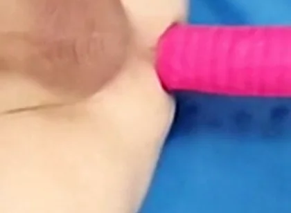 Big Cock Old Man Gets Dildo Fucked on the Fucking Machine