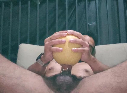 Food Fetish Fuck the Melon so Crazy I Can Hear Your Fucking Throat My Cock