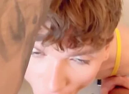 Tatted Hunk Pov Face Fucks & Cresmpies A Cute Femboy In Lingerie