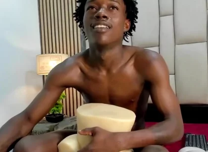 Black Twink Fucking Toy & Cumming