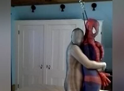 Zentai Croc Has Some Fun With Captured Dummy Spiderman