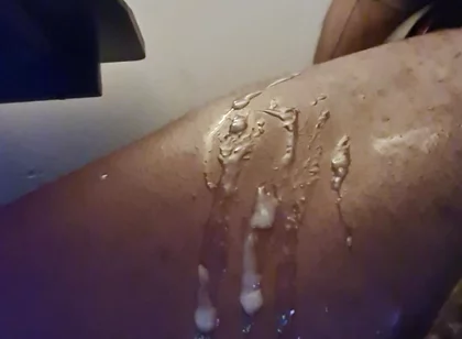 Cum Dripping Down My Leg, Can't Wait Till Lockdown Is Over to Cum on One of Your Faces