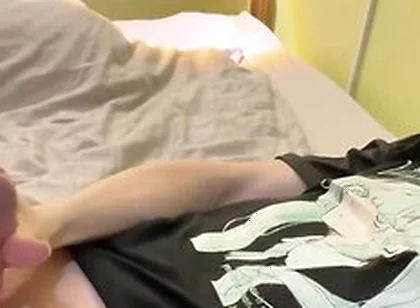 Femboy Jerking Off On The Bed