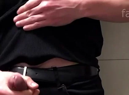 Me Jerking in the Bathroom. Big Cumshot.