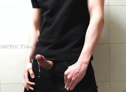 Me Jerking in the Bathroom. Big Cumshot.