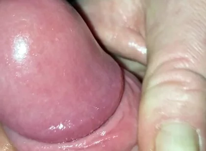Long, Pumped Bulging Foreskin Dick with Cumshot