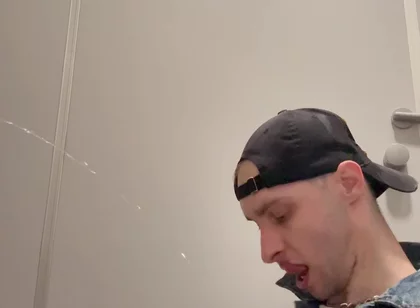 Gay Skinhead Kinkysirius Take a Gold Shower Public Toilet