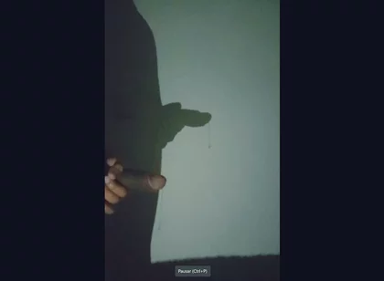 Shadow art in the dark night: the reflection of my private desire of jerking off on the wall.