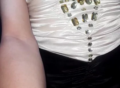 Masturbating Wearing Satin Silk Singer Gown