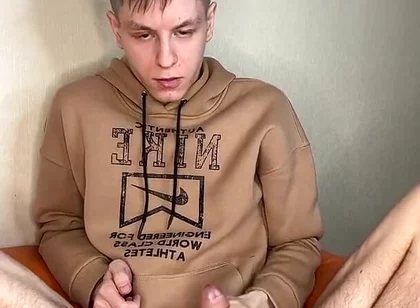 Young Stud's Dripping Cumshot Tease