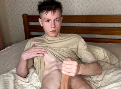 Twink's Edgy Cock Tease and Cum