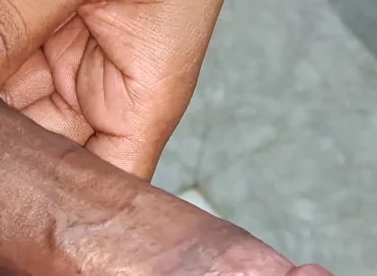 Indian Desi Boy Playing Big Cock in Bathroom