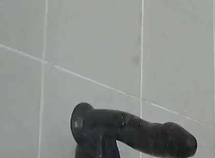 Riding a Large Black Cock Dildo 1