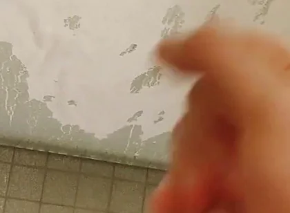 Piss and Cum on the Glass of My Shower