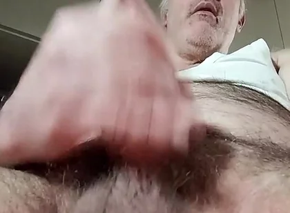 I Moan with Pleasure in Massaging My Cock!