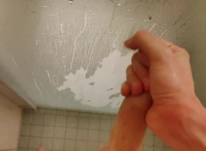 Piss and Cum on the Glass of My Shower