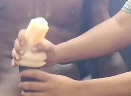 I Masturbate My Friend With Toy And It Doesnt Fit His Huge Thick Cock