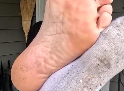 I Show off My Dirty Socks and Feet