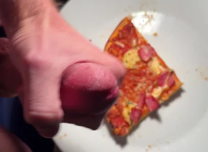 Twink Squirt on His Pizza