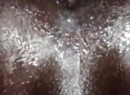 Horny Bottom Toying His Big Black Oiled Ass