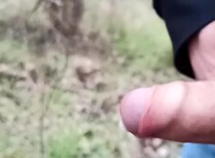 Someone Can See Me! Cum And Pee Outdoors