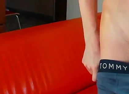 This Huge Dick Doesn't Fit in Evgeny Twink Boxers