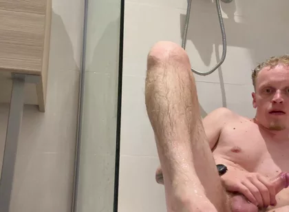 French Male Do the Show During His Shower