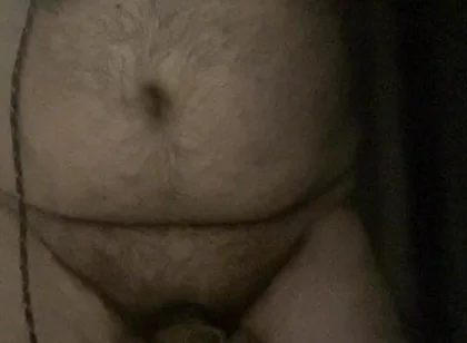 Cock and Ball Bondage with Crossdress and Butt Plug Inside