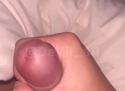 Hot 18 Year Old Boy Masturbates with His Hairy Cock Until He Cums Juicy and Plays with His Cum