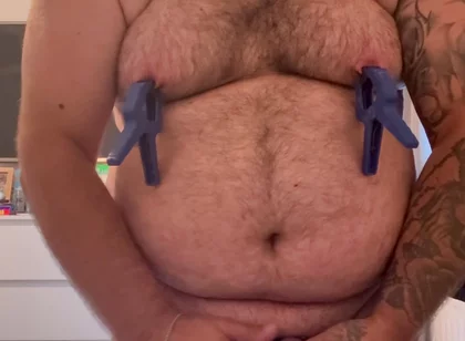 Cock and Ball Bondage Under Clothes