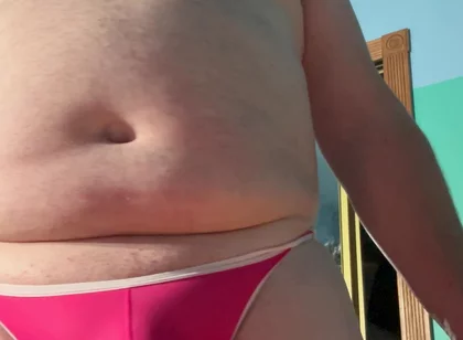 Small Cock Pink Thong
