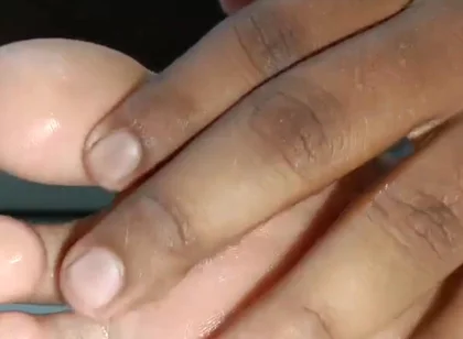 Oiled up Solo Smooth Foot Fetish Tease