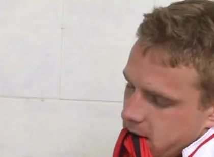 Sweaty Soccer Fuckers Take a Cum Shower