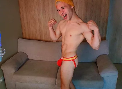 A Handsome Russian Guy Showing off His Muscles and Ass