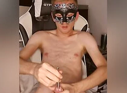 Stuffed A 9 Inch Long 8mm Wide Ribbed Sound Down My Urethra