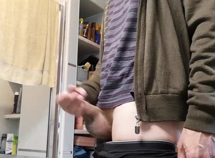 Another Day, Another Cumshot. This Time Into the Bathroom Sink