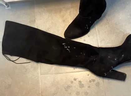 Cum on Step Moms High Heels